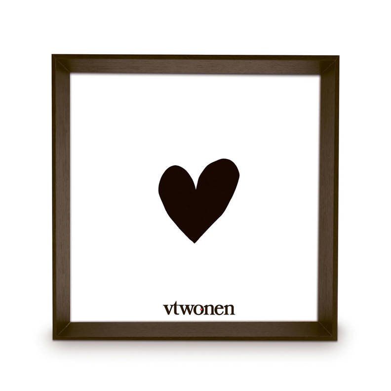 Photo Frame Wood Dark Brown 30x30x4cm