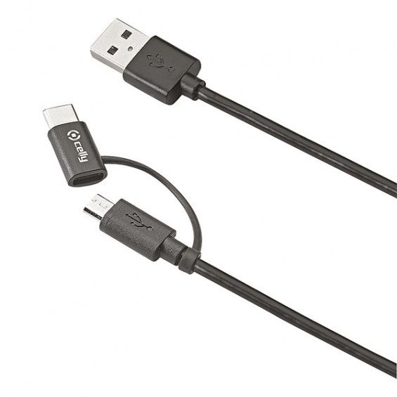 Celly kabel micro usb-c adapter 1 meter