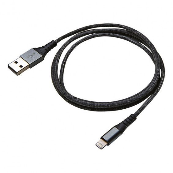 Celly datakabel lightning nylon 1 meter zwart
