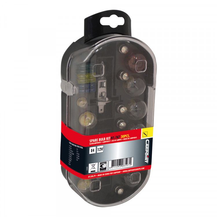 Carpoint 30-delige reservelampenset h1/h7