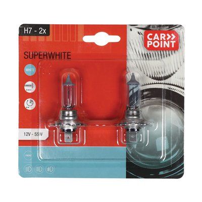 Carpoint superwhite autolamp h7 12v 55w 2 stuks