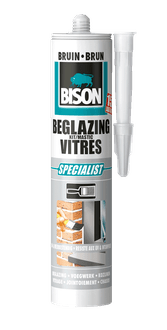 Beglazingskit 290 ml koker bruin