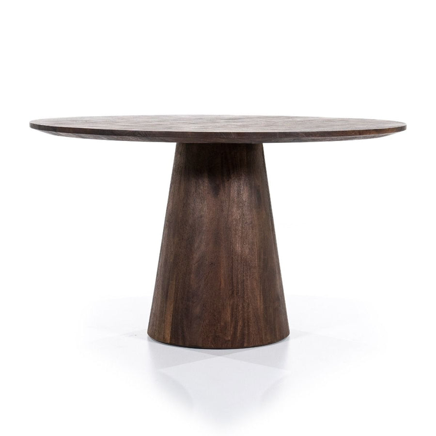 Eettafel Aron rond  130 - bruin