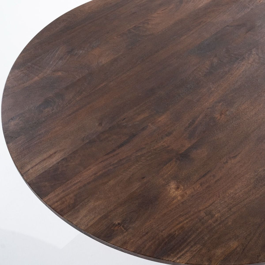 Eettafel Aron rond  130 - bruin