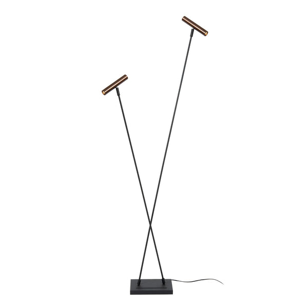 Lucide DUARTE vloerlamp 2 × G9, koffie