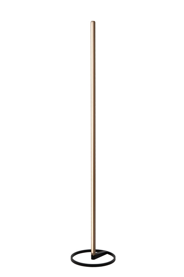 Lucide BRAGA dimbare LED-vloerlamp Ø 29,7 cm, 22 W, 2700–4000 K, koffie