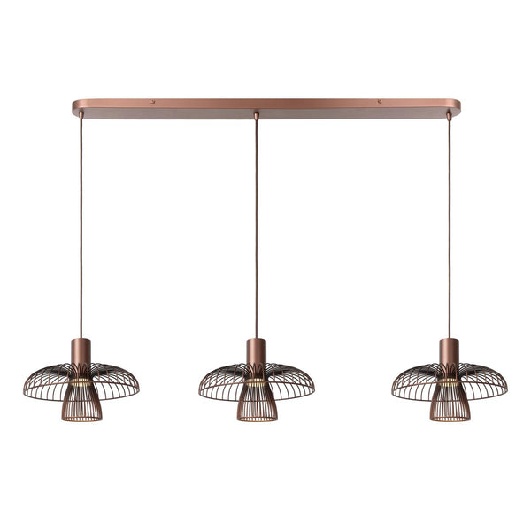 Lucide NIGELLA hanglamp 3 × GU10, koffie