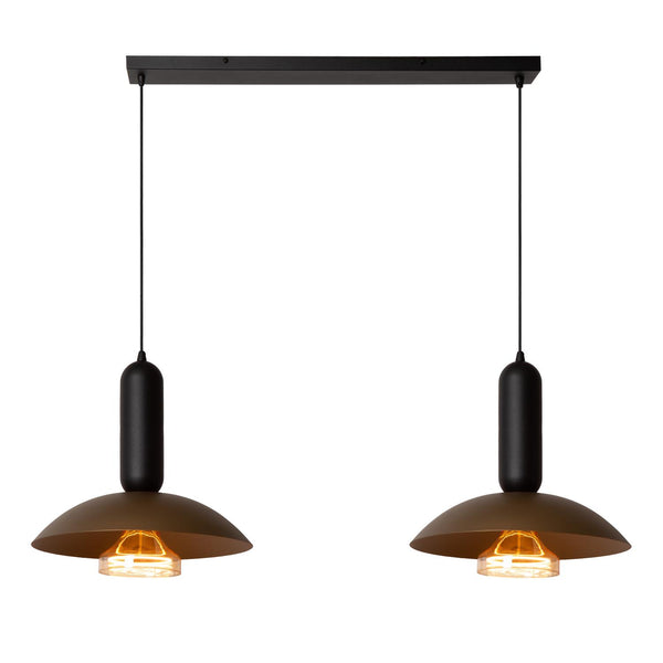 Lucide GRANTHAM hanglamp 2 × E27, koffie