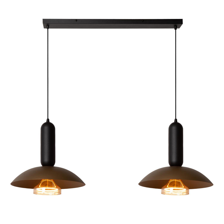 Lucide GRANTHAM hanglamp 2 × E27, koffie