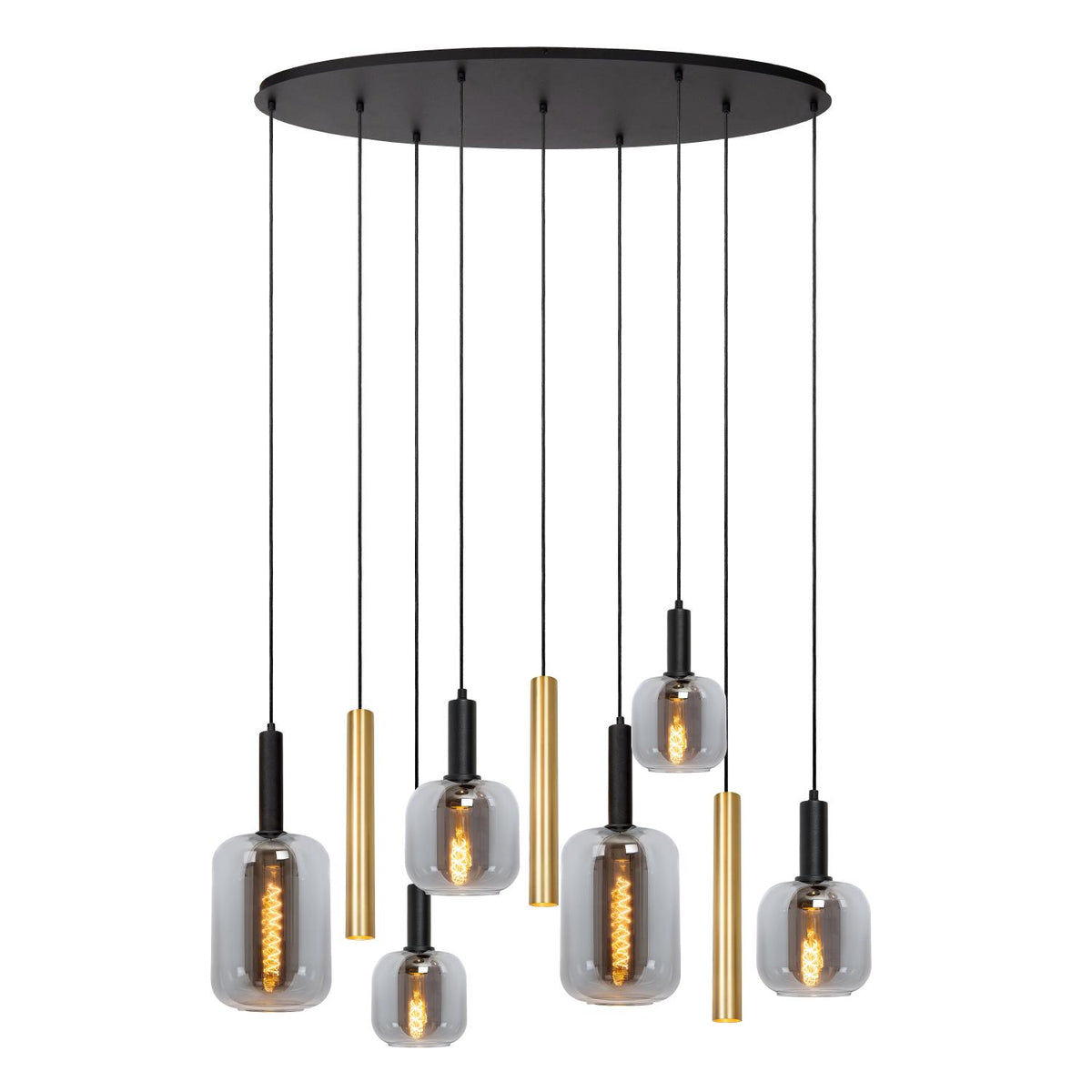 Lucide JOANET hanglamp 4 × E27, messing