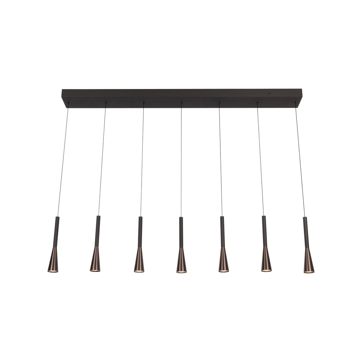 Lucide JOAKIM dimbare LED-hanglamp 7 × 6,2 W, 2700–4000 K, koffie