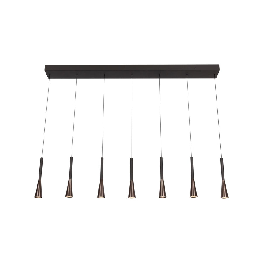 Lucide JOAKIM dimbare LED-hanglamp 7 × 6,2 W, 2700–4000 K, koffie