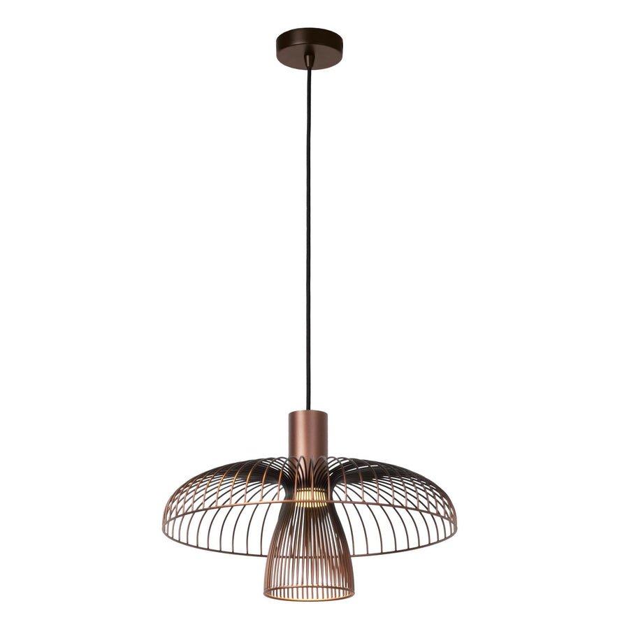 Lucide NIGELLA hanglamp Ø 40,5 cm, GU10, koffie