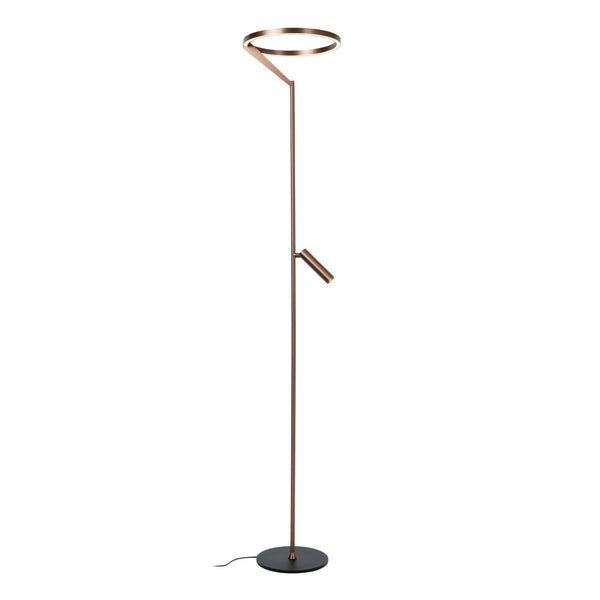 Lucide APPLAUSE dimbare LED-vloerlamp Ø 33 cm, 2700–4000 K, koffie