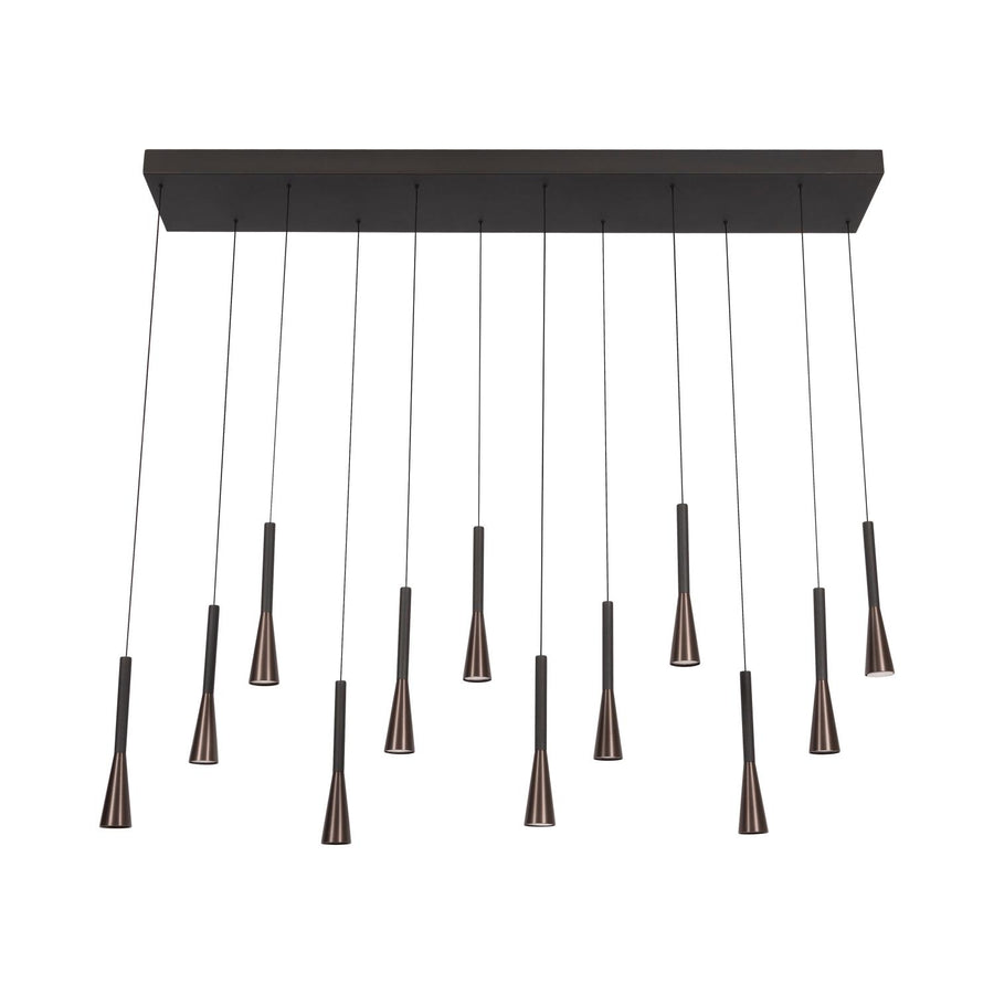 Lucide JOAKIM dimbare LED-hanglamp 12 × 7 W, 2700–4000 K, koffie