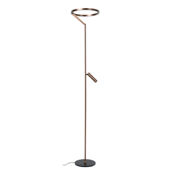 Lucide APPLAUSE dimbare LED-vloerlamp Ø 33 cm, 2700–4000 K, koffie