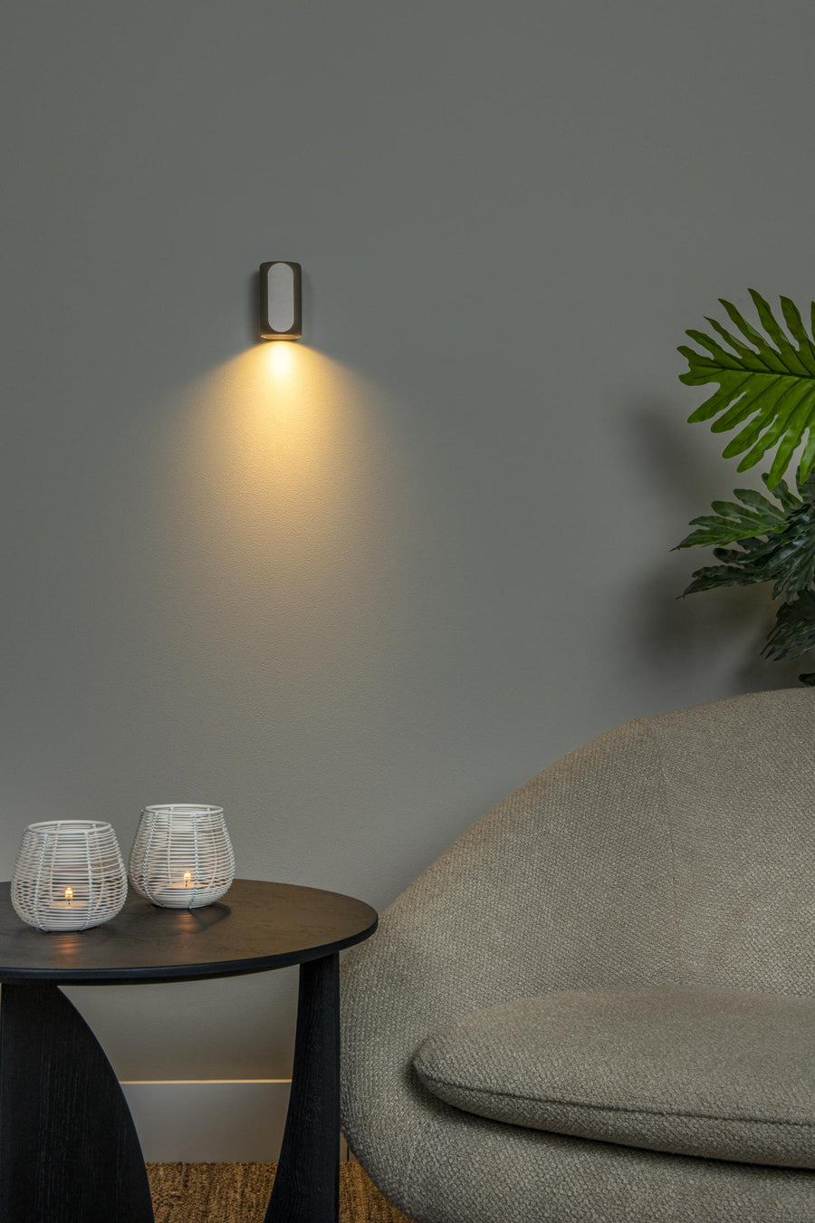 Lucide BRAGA wandlamp GU10, koffie