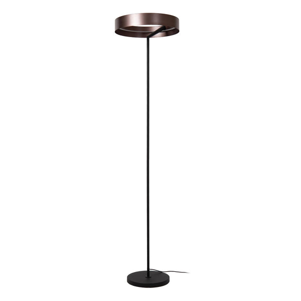 Lucide LEONARD LED-vloerlamp Ø 40 cm, 24 W, 2200–3000 K, koffie