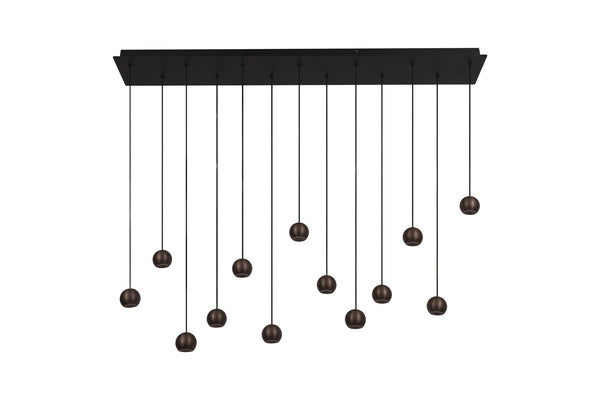 Lucide MONTANA dimbare LED-hanglamp 13 × 5,7 W, 2700–4000 K, koffie