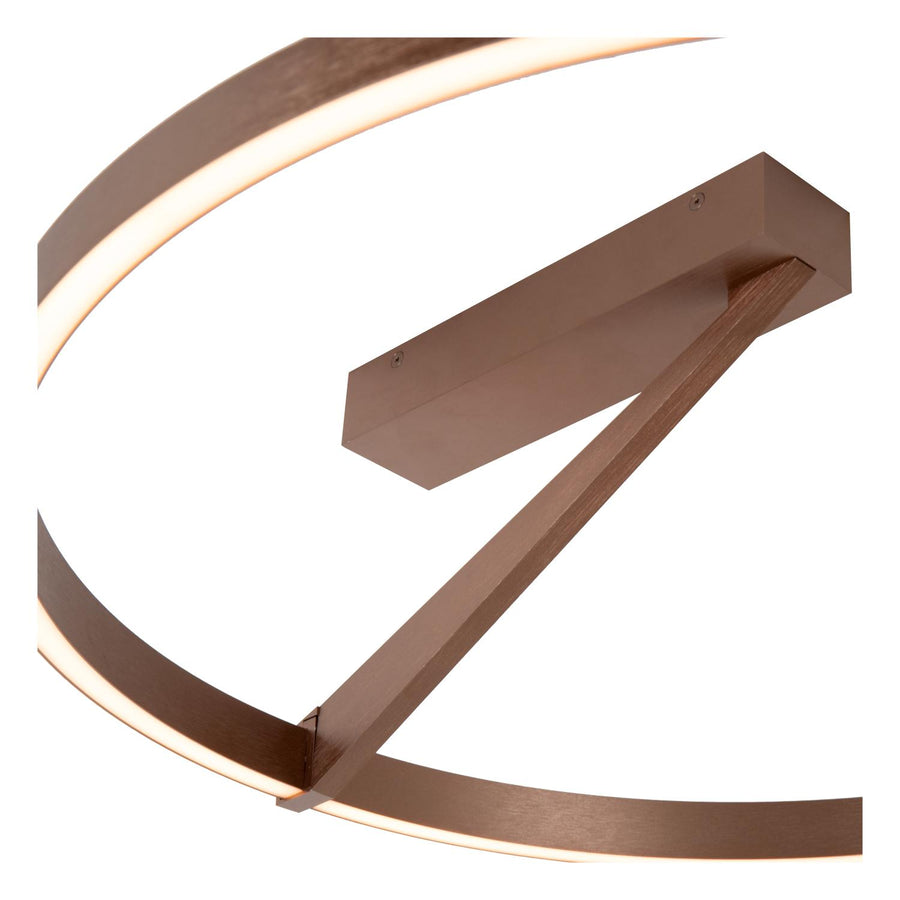 Lucide APPLAUSE dimbare LED-plafondlamp Ø 60 cm, 40 W, 2200–4000 K, koffie