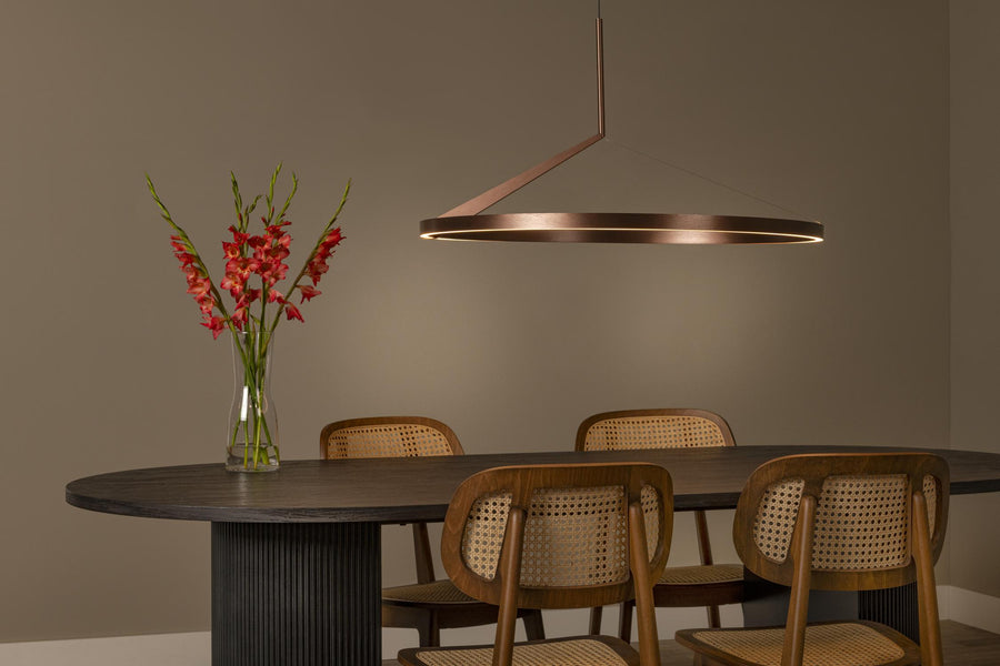 Lucide APPLAUSE dimbare LED-hanglamp met bewegingssensor Ø 80 cm, 50 W, 2700–4000 K, koffie