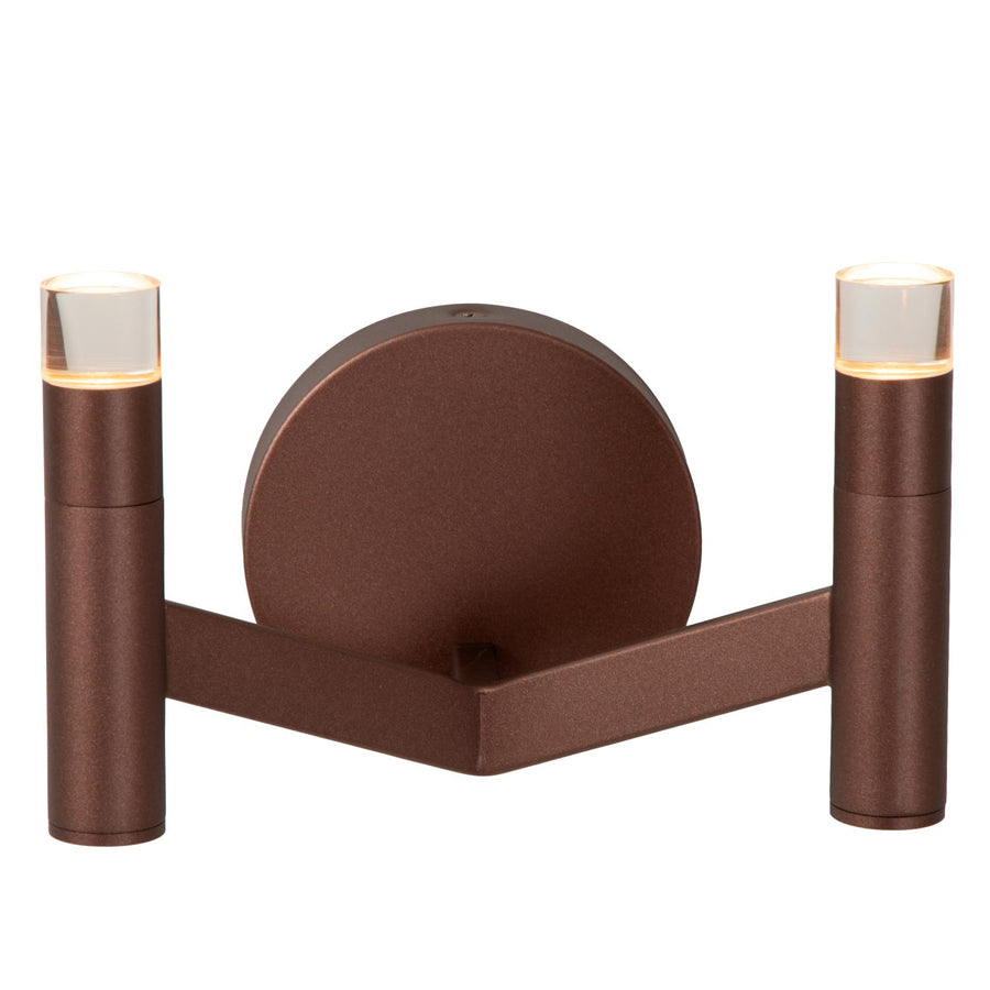 Lucide WELLINGTON dimbare LED-wandlamp 2 × 3 W, koffie