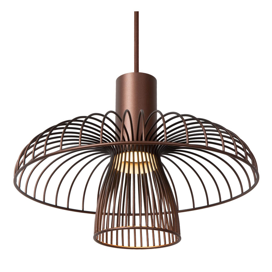 Lucide NIGELLA hanglamp 3 × GU10, koffie