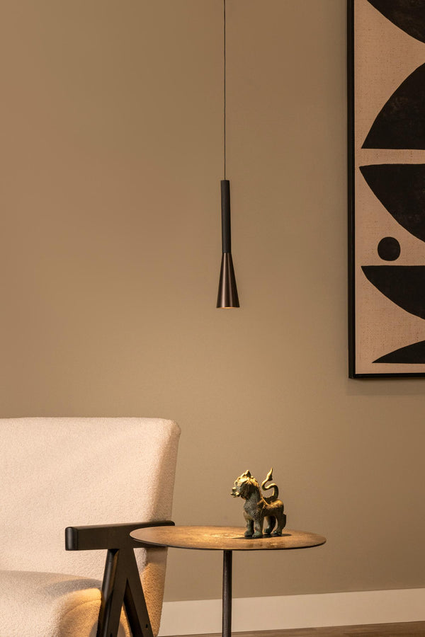 Lucide JOAKIM dimbare LED-hanglamp Ø 7,7 cm, 7 W, 2700–4000 K, koffie