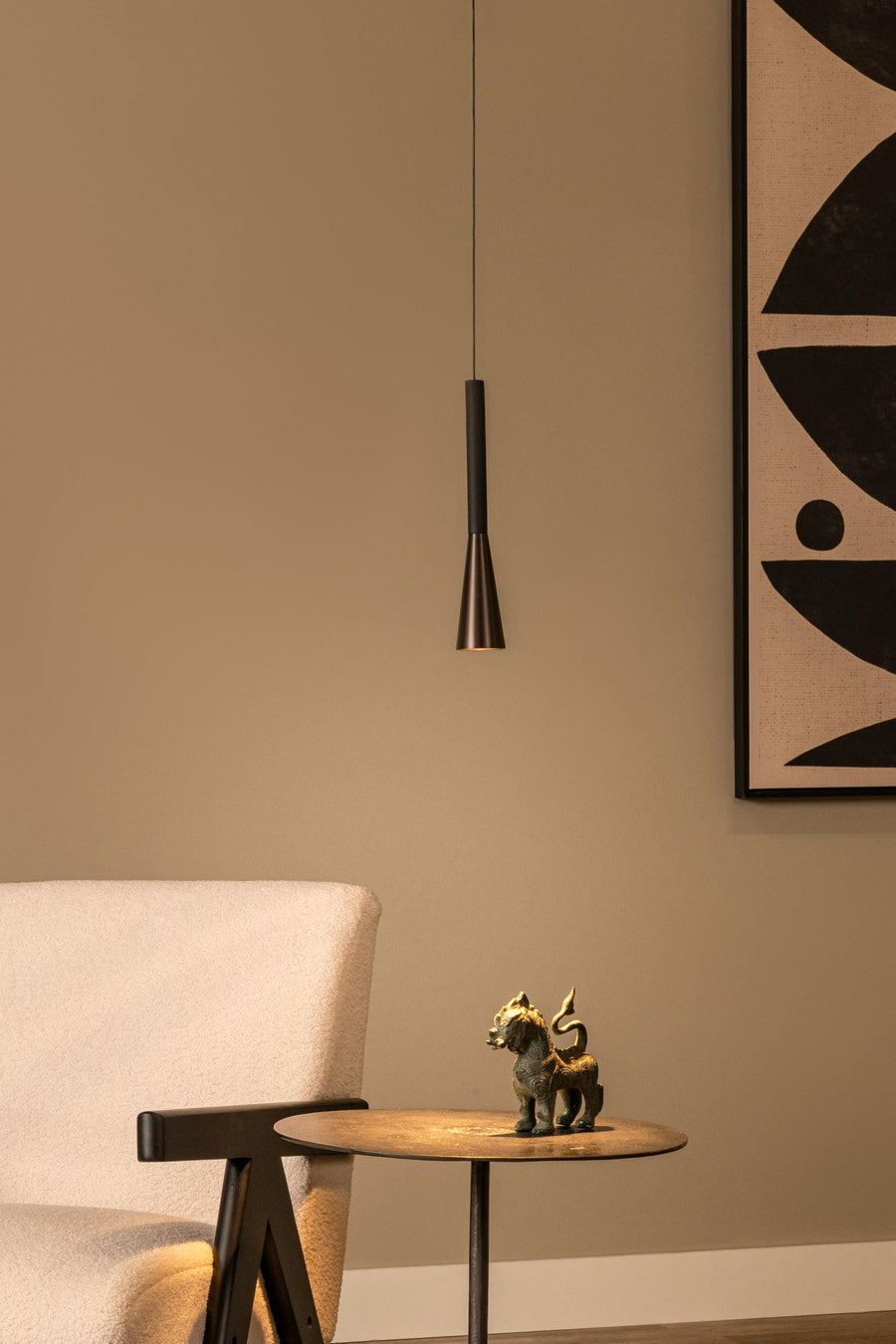 Lucide JOAKIM dimbare LED-hanglamp Ø 7,7 cm, 7 W, 2700–4000 K, koffie
