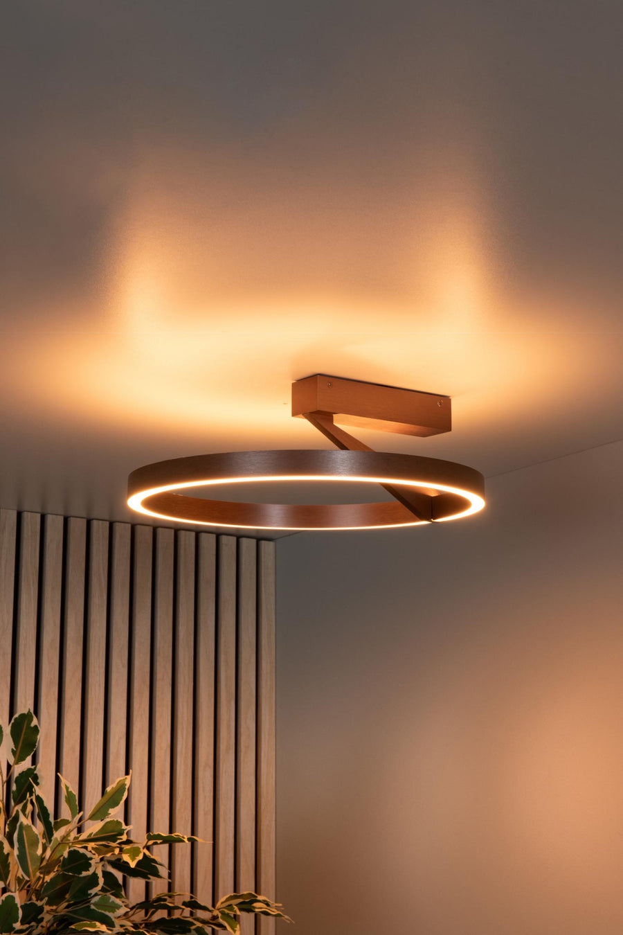 Lucide APPLAUSE dimbare LED-plafondlamp Ø 40 cm, 26 W, 2200–4000 K, koffie