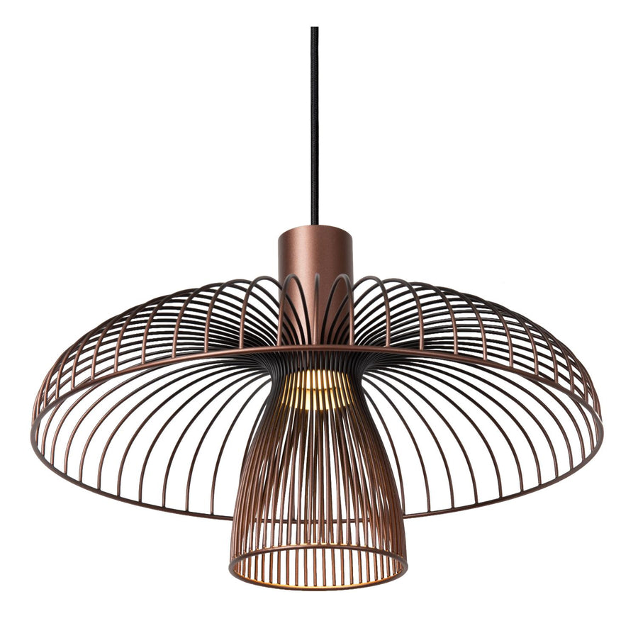 Lucide NIGELLA hanglamp Ø 40,5 cm, GU10, koffie