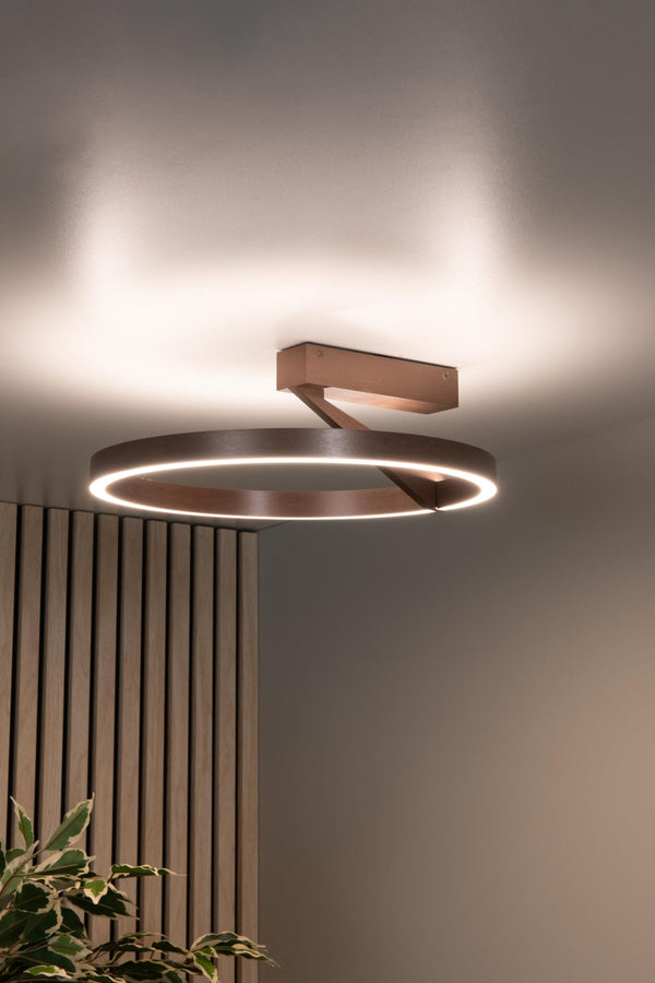 Lucide APPLAUSE dimbare LED-plafondlamp Ø 40 cm, 26 W, 2200–4000 K, koffie