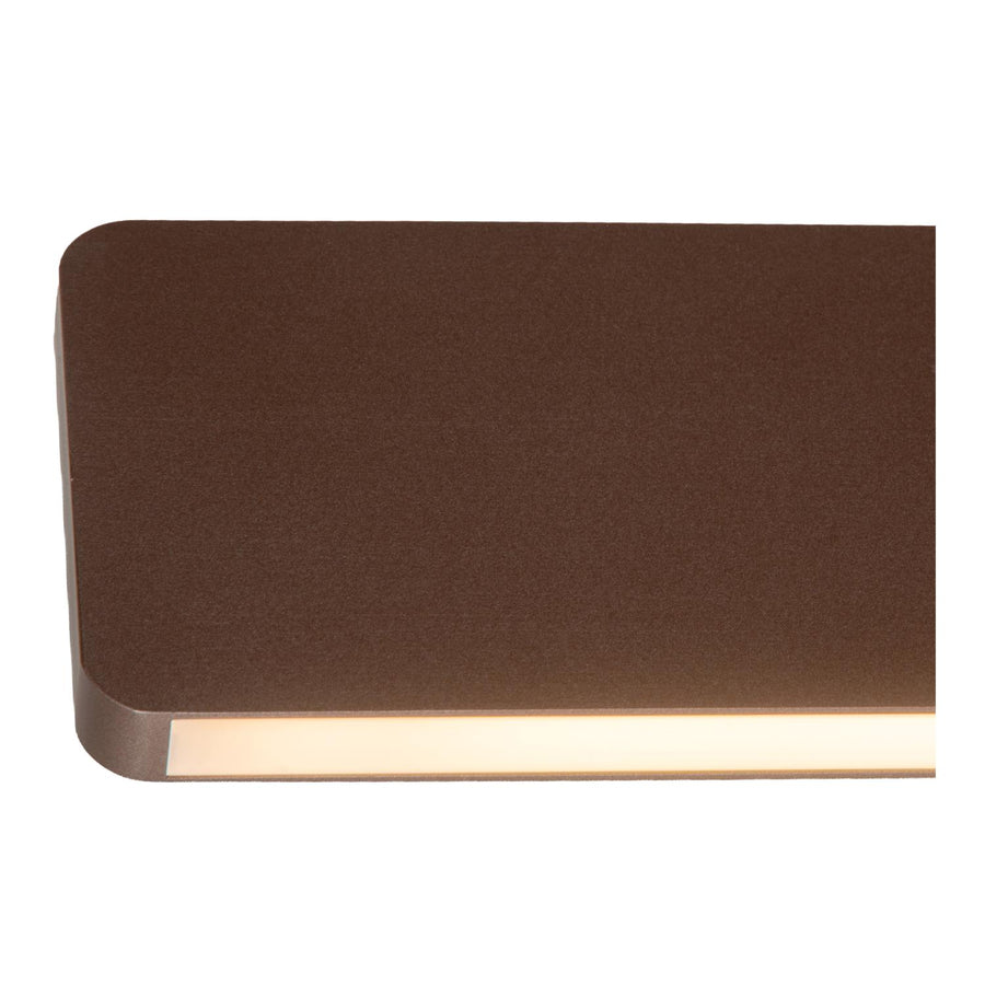 Lucide LIANE dimbare LED-wandlamp 2 × 14 W, 2700–4000 K, roestbruin