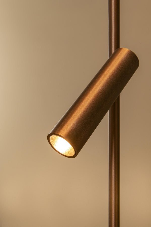 Lucide APPLAUSE dimbare LED-vloerlamp Ø 33 cm, 2700–4000 K, koffie