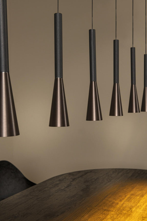 Lucide JOAKIM dimbare LED-hanglamp 7 × 6,2 W, 2700–4000 K, koffie