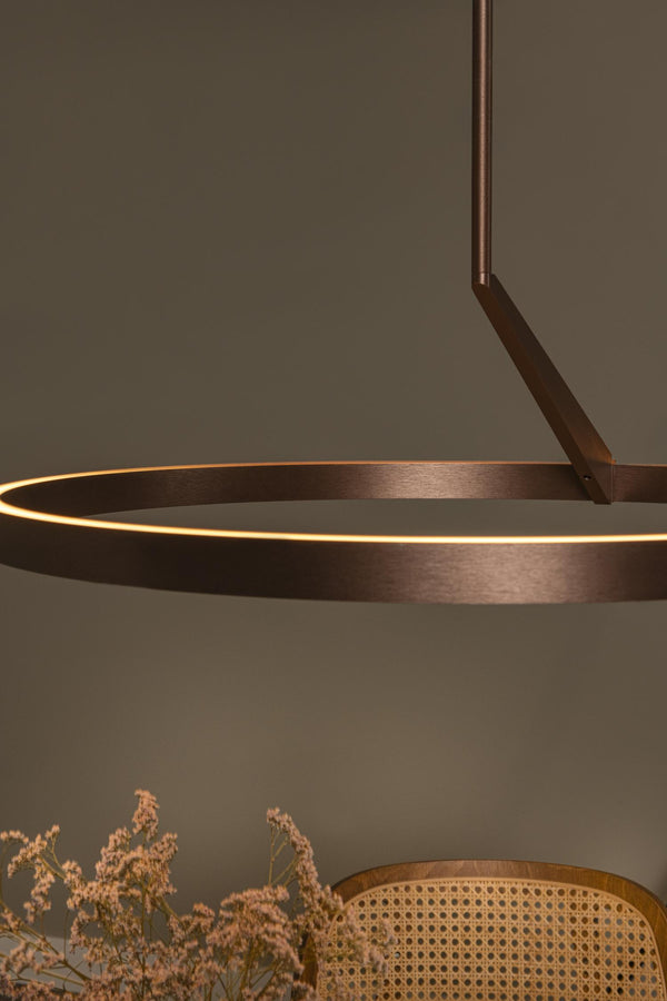 Lucide APPLAUSE dimbare LED-hanglamp met bewegingssensor Ø 60 cm, 32 W, 2700–4000 K, koffie