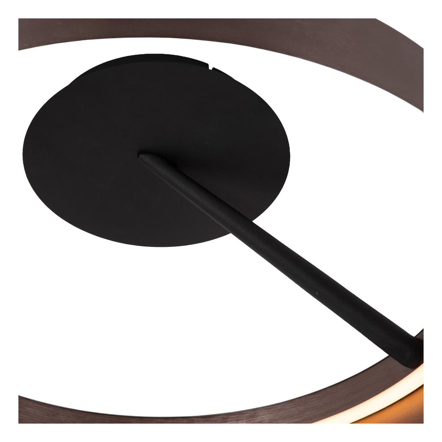 Lucide LEONARD dimbare LED-plafondlamp met 3 dimstanden, Ø 54,5 cm, 35 W, 2200–3000 K, koffie