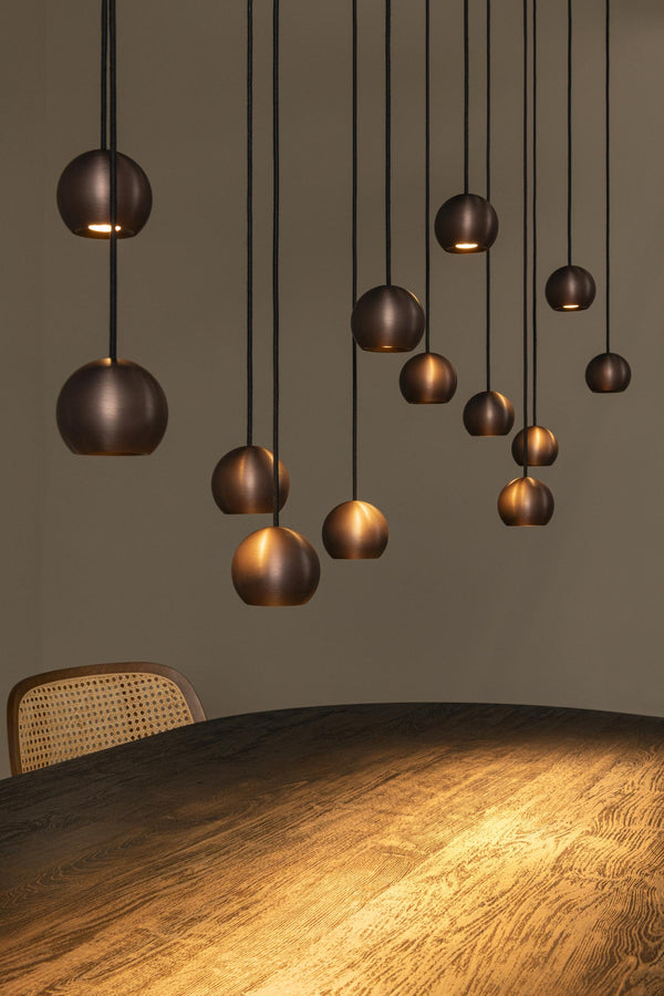 Lucide MONTANA dimbare LED-hanglamp 13 × 5,7 W, 2700–4000 K, koffie