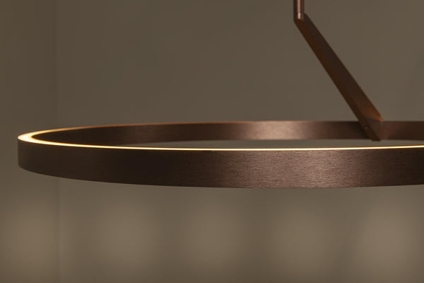Lucide APPLAUSE dimbare LED-hanglamp met bewegingssensor Ø 60 cm, 32 W, 2700–4000 K, koffie