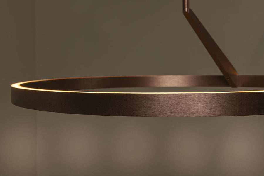 Lucide APPLAUSE dimbare LED-hanglamp met bewegingssensor Ø 60 cm, 32 W, 2700–4000 K, koffie