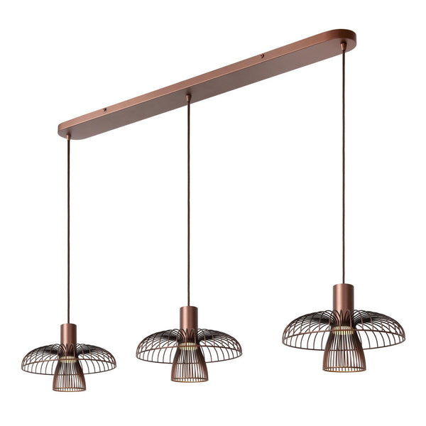 Lucide NIGELLA hanglamp 3 × GU10, koffie