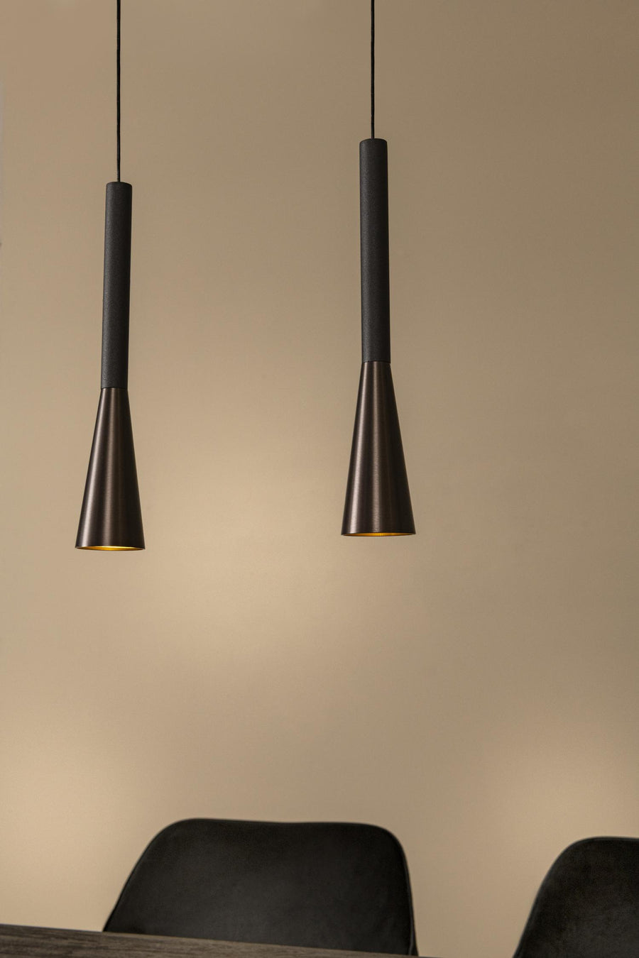 Lucide JOAKIM dimbare LED-hanglamp 7 × 6,2 W, 2700–4000 K, koffie