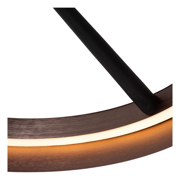 Lucide LEONARD dimbare LED-plafondlamp met 3 dimstanden, Ø 54,5 cm, 35 W, 2200–3000 K, koffie