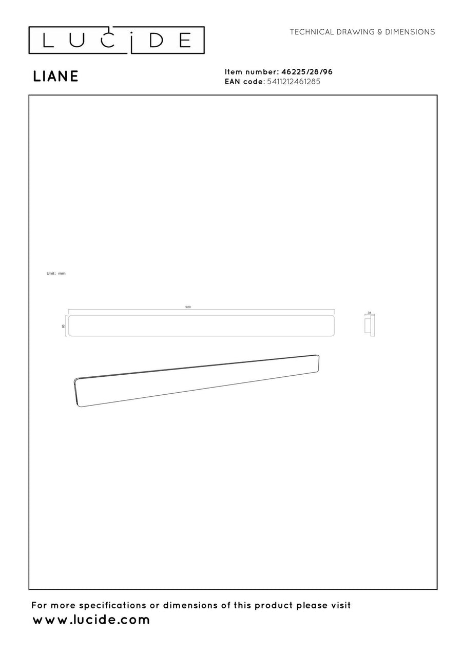 Lucide LIANE dimbare LED-wandlamp 2 × 14 W, 2700–4000 K, roestbruin