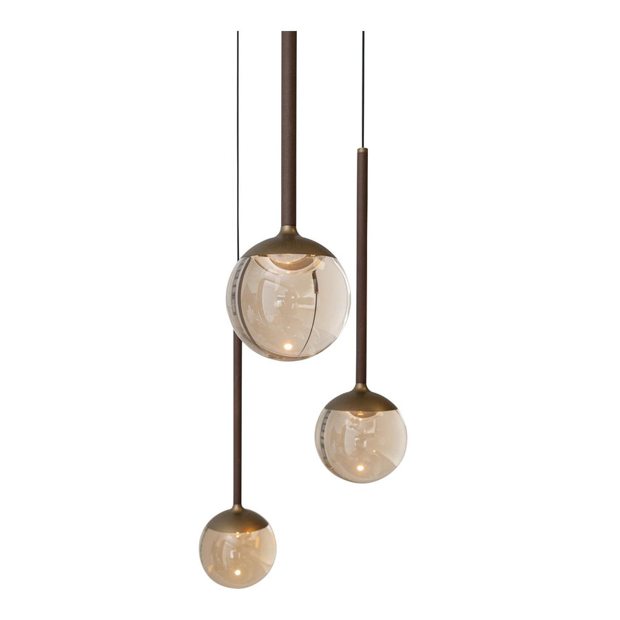 Lucide CALINA dimbare LED-hanglamp Ø 41,9 cm, 5 × 8,2 W, 2200–3300 K, amber