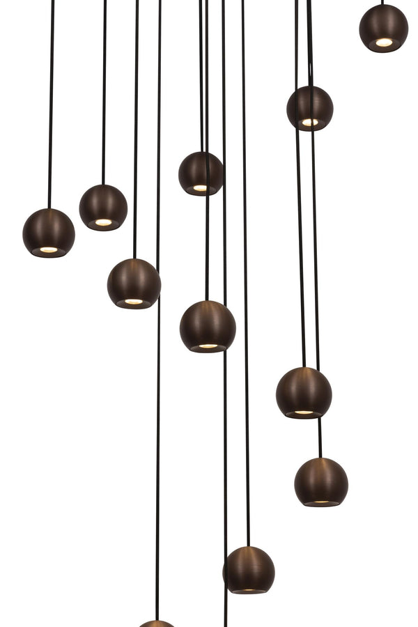 Lucide MONTANA dimbare LED-hanglamp 16 × 5,7 W, 2700–4000 K, koffie