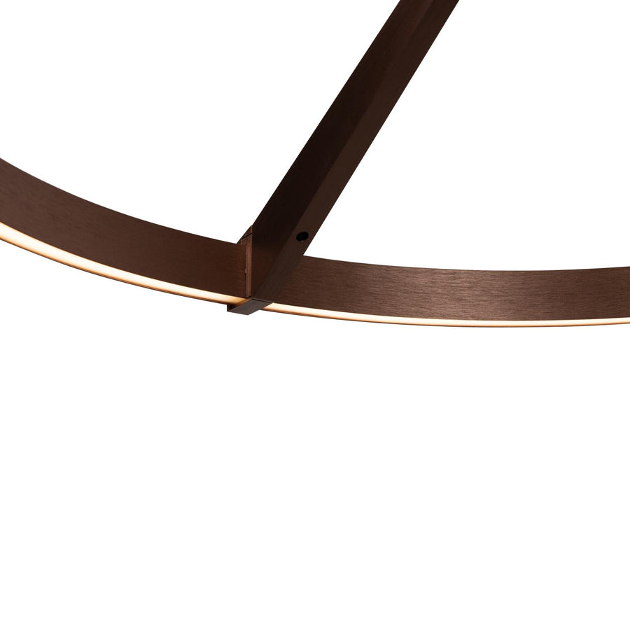 Lucide APPLAUSE dimbare LED-hanglamp met bewegingssensor Ø 60 cm, 32 W, 2700–4000 K, koffie