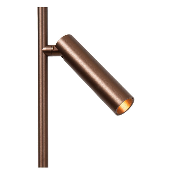 Lucide APPLAUSE dimbare LED-vloerlamp Ø 33 cm, 2700–4000 K, koffie