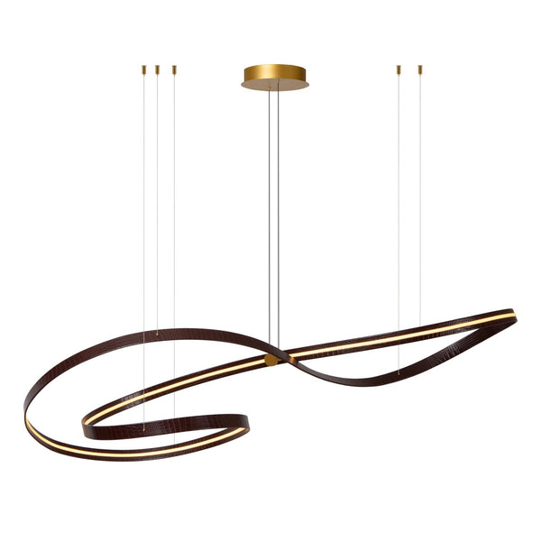 Lucide SLALOM dimbare LED-hanglamp 80 W, 2200–4000 K, koffie