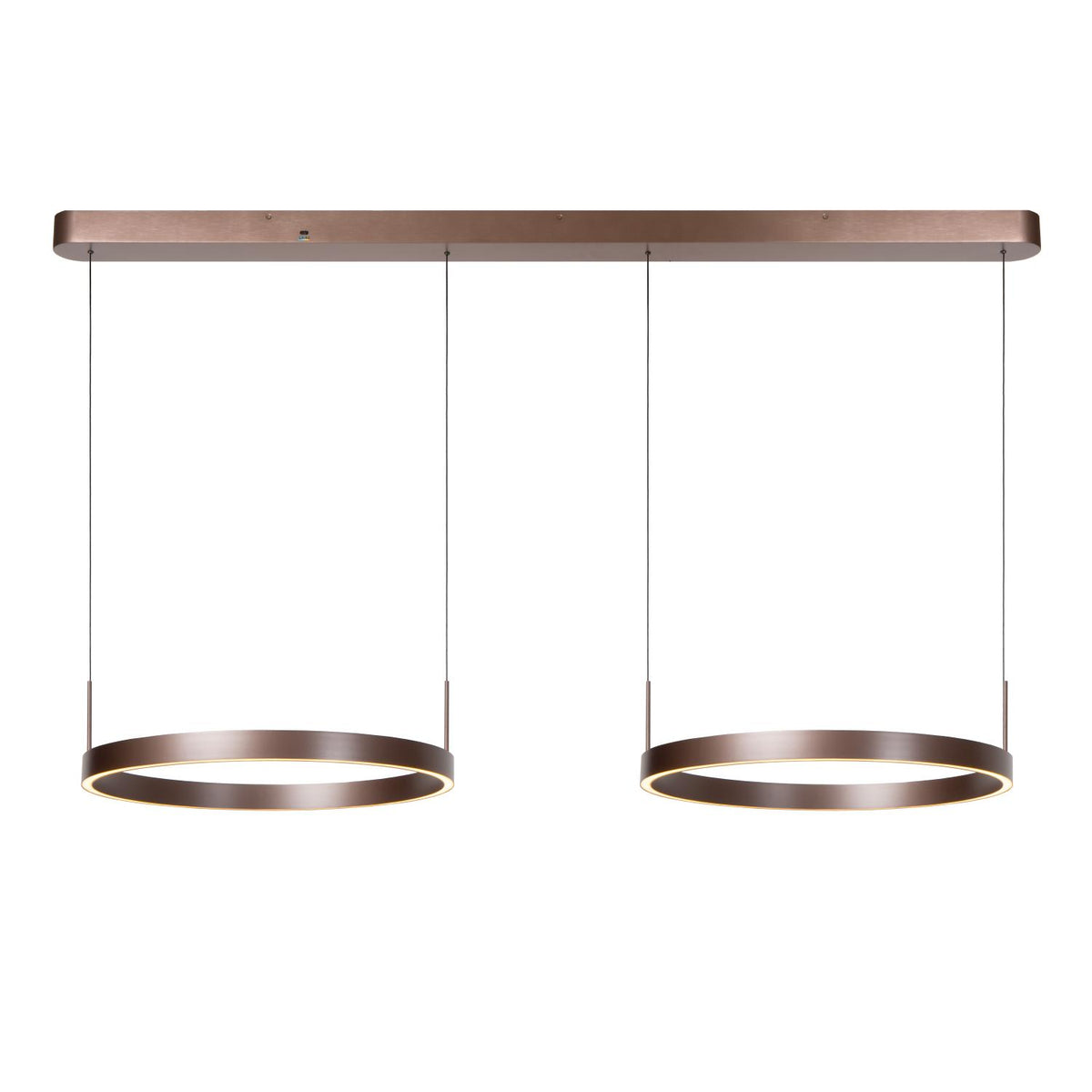 Lucide LIANE dimbare LED-hanglamp 2 × 45 W, 2700–4000 K, roestbruin